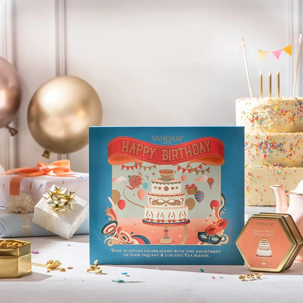 Birthday Gift Set, 4 Flavors, Premium Tea A580