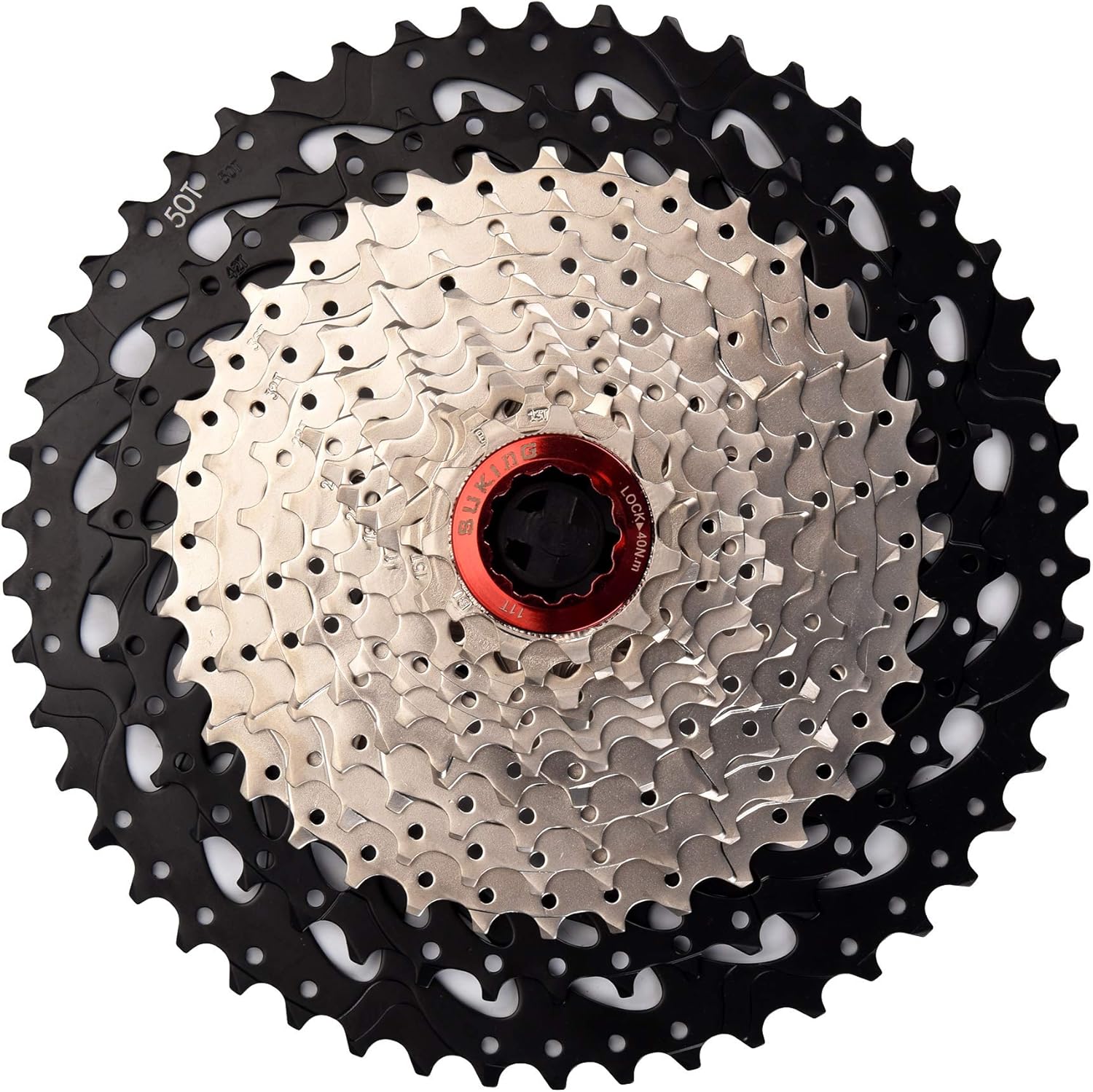 CYSKY 12 Speed Cassette 12Speed 11-50 Cassette Fit for Mountain Bike, Road Bicycle, MTB, BMX, Sram Sunrace Shimano ultegra xt (Light Weight)