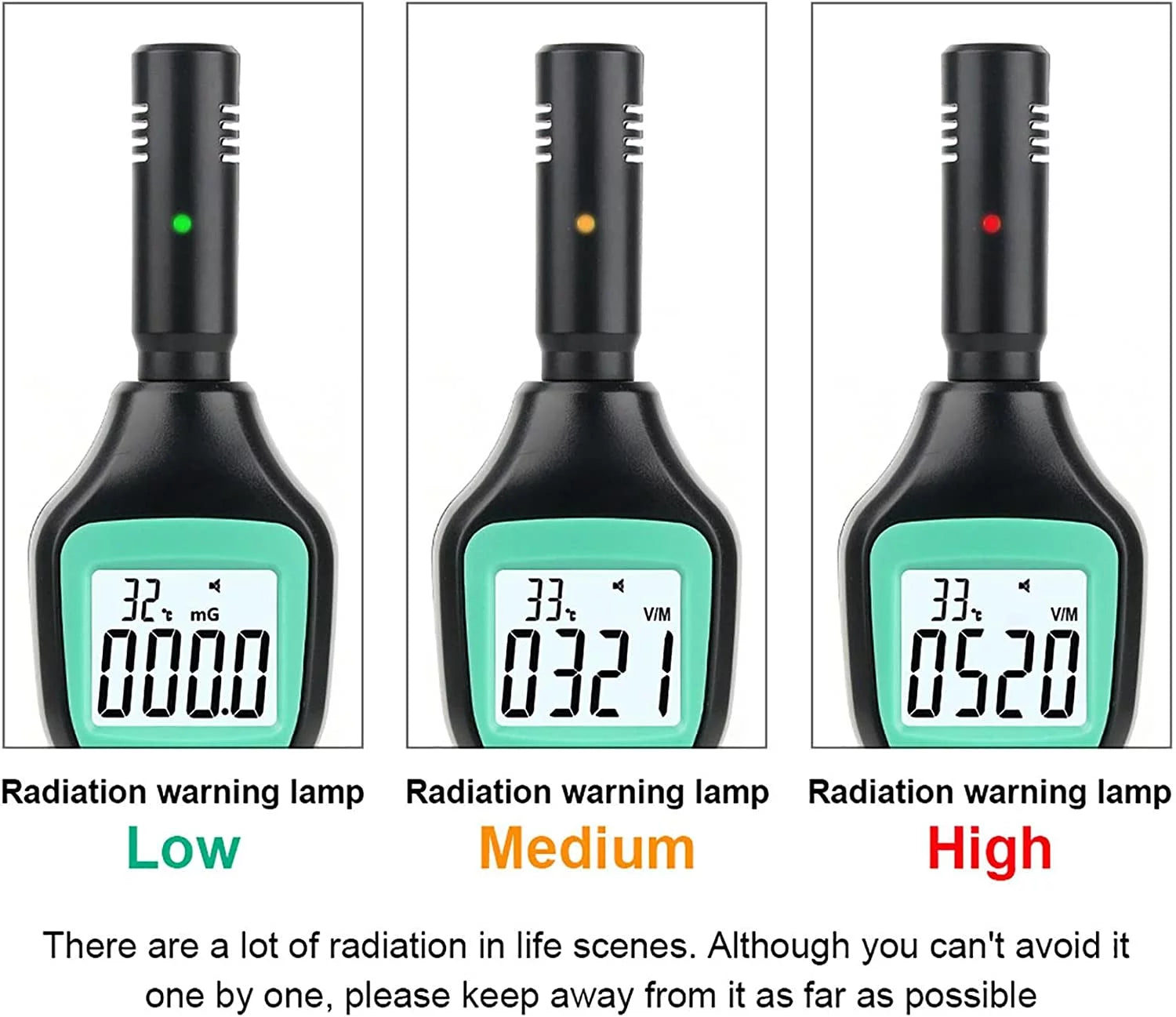 Handheld EMF Meter Digital LCD Radiation Detector O4660