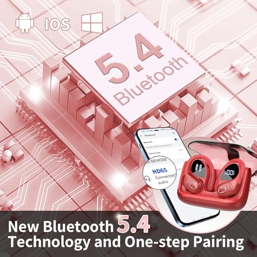 Wireless Earbuds Bluetooth 5.4 with Earhooks, IPX7 Waterproof P475856