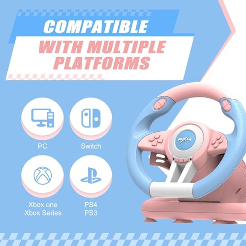 Racing Wheel for PC, PS4, PS3, Xbox Series X|S, Xbox One with Pedal O672481