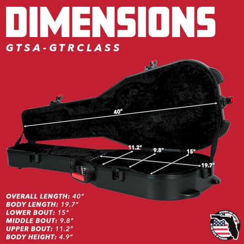 Molded Flight Case for Strat/Tele Style Electric Guitars with TSA Locking Latch U665