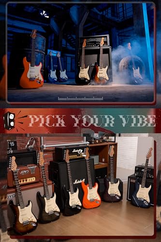 Electric Guitar with Coil-Split, Roasted Maple Neck, HSS Pickups, Beginner Kit with Amp and Bag C21096