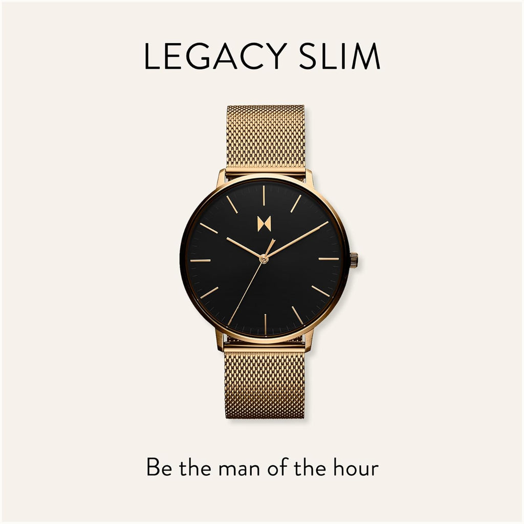 Men’s Slim Analog Watch - Minimalist, Water Resistant Dress Watch B644048