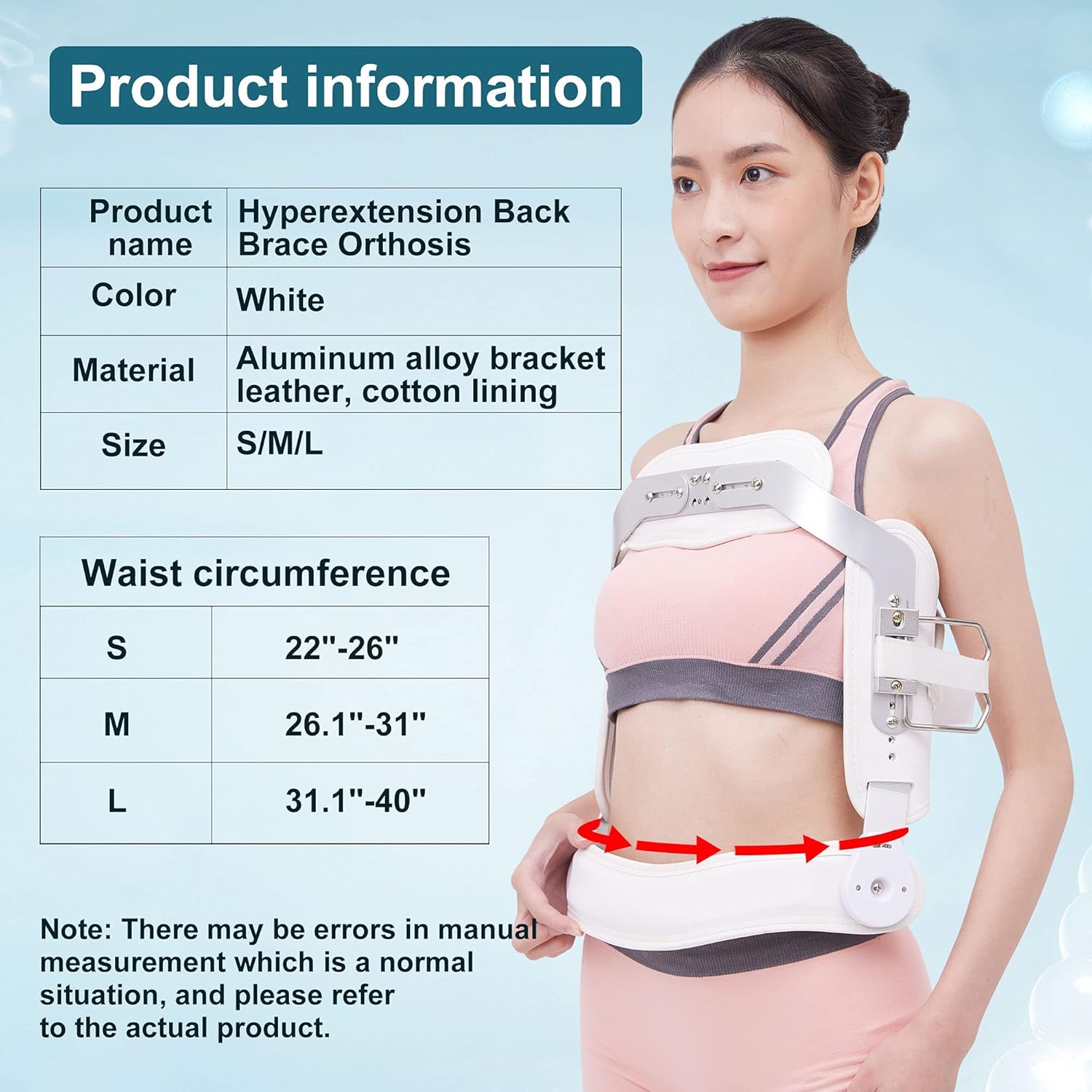 Back Brace for Thoracic & Lumbar Spine Support L2202