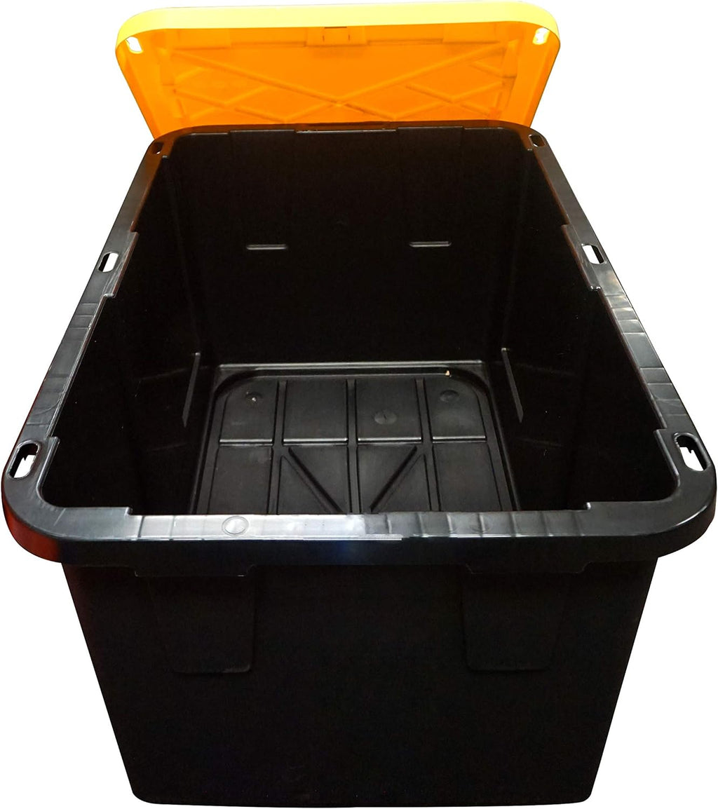 27 Gallon Heavy-Duty Plastic Storage Boxes with Lids, 4 Pack L522