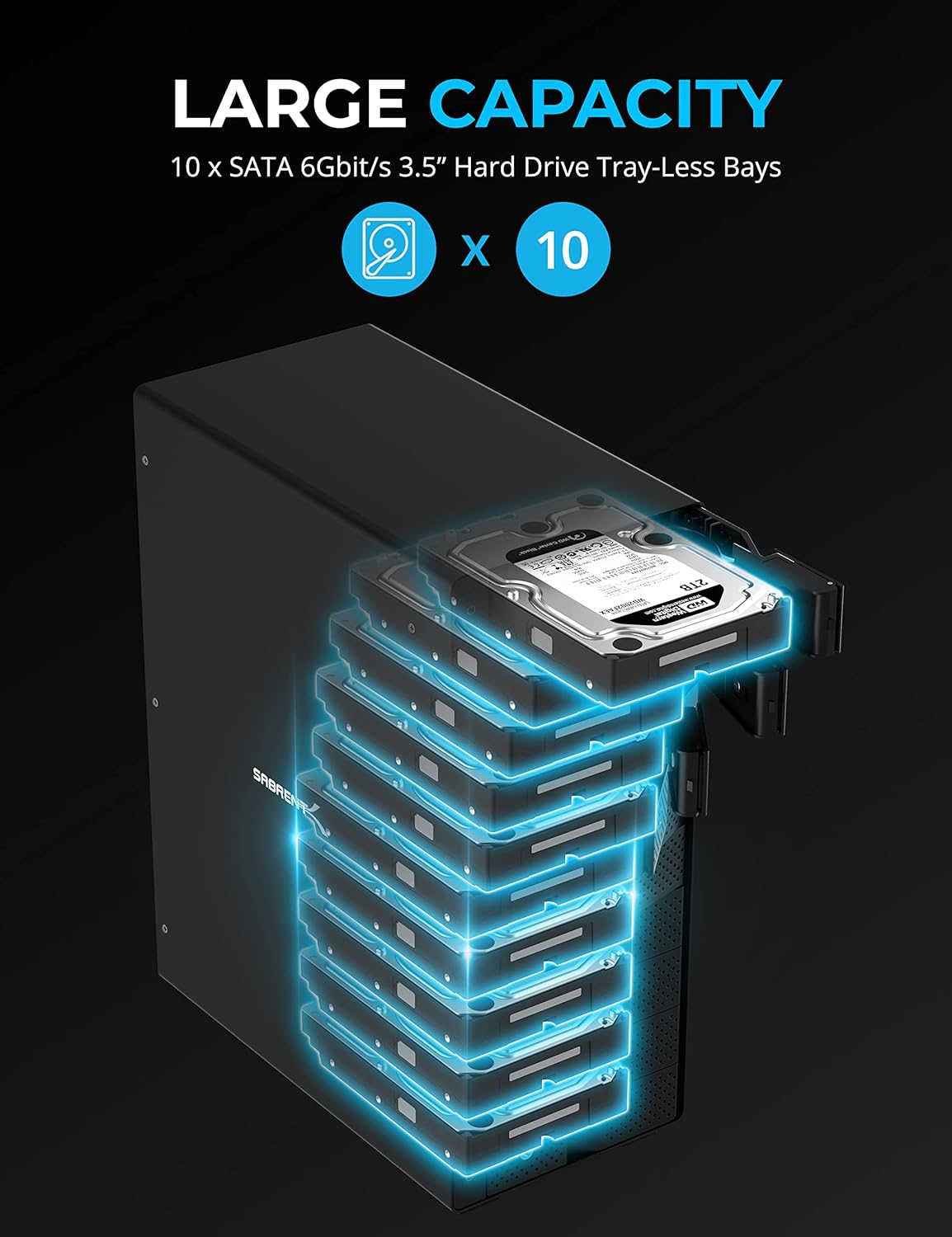 USB 3.0 to SATA Dual Bay External Hard Drive Docking Station for 2.5/3.5in HDD SSD with Cloner Function J42226