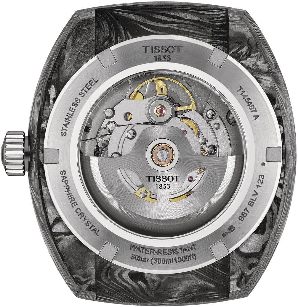 Unisex Automatic Watch with Forged Carbon Case and Rubber Strap G964727