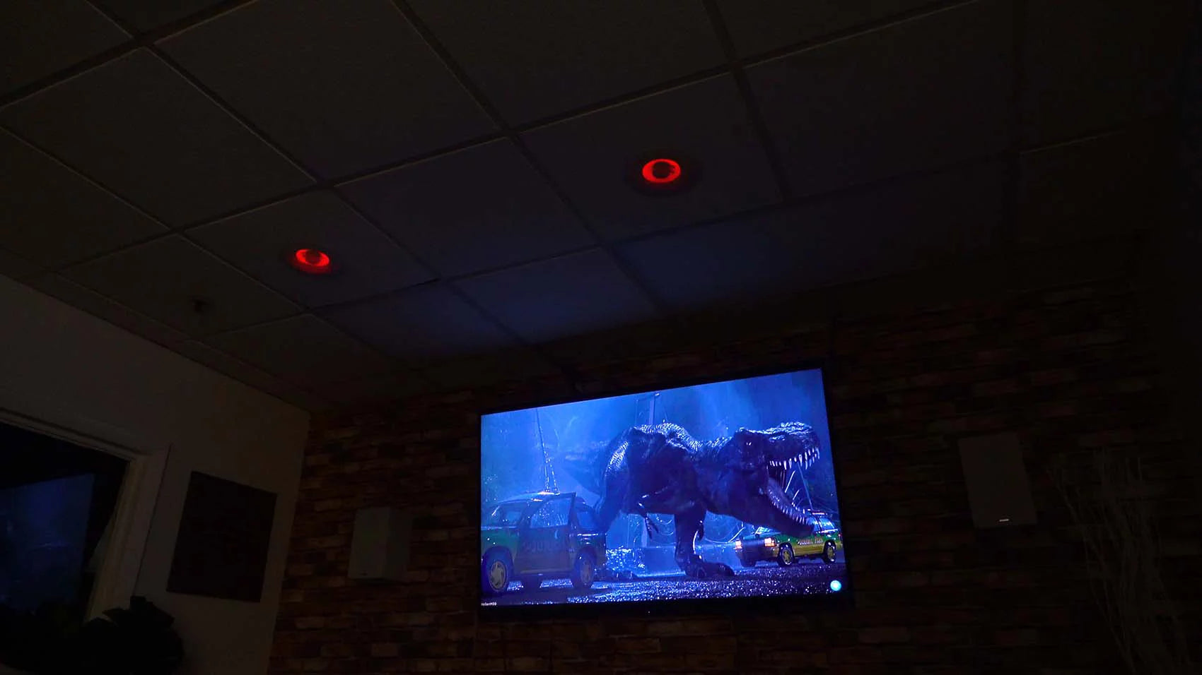 Home Theater Bluetooth Receiver with 4 In-Ceiling 6.5" LED Speakers P521771