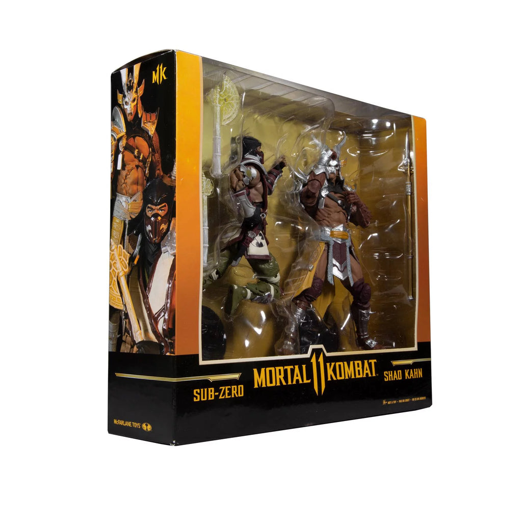 Mortal Kombat Sub-Zero vs. Shao Kahn 2 Pack 7 inch Action Figures Y354783
