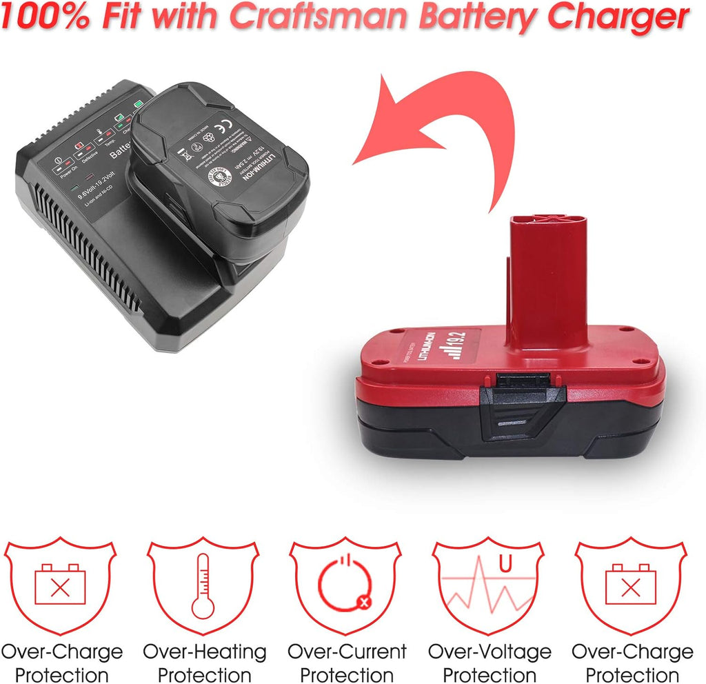 19.2V 3000mAh Lithium Ion Replacement Battery for Craftsman Tools S7868