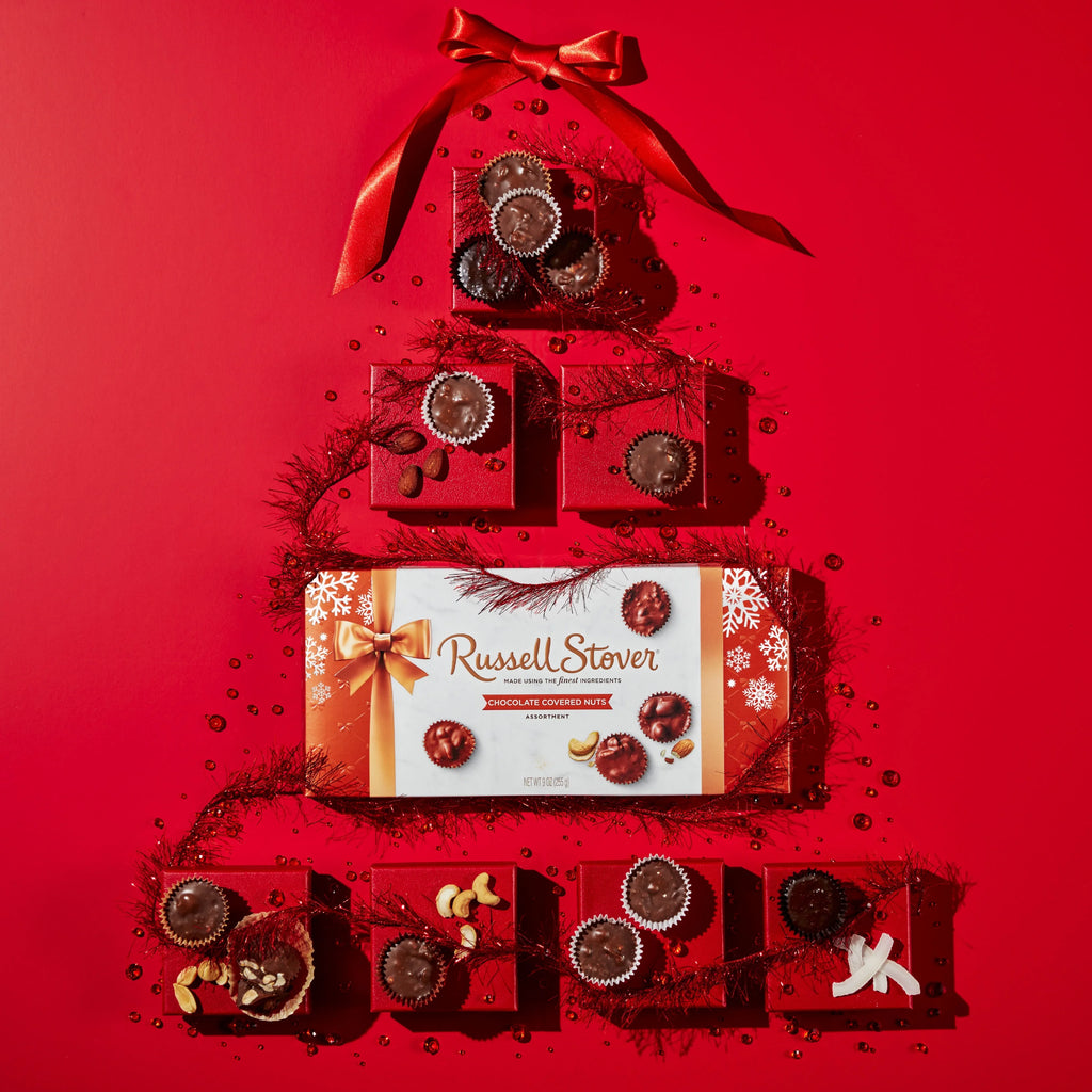 Christmas Chocolate Covered Nuts Assortment Gift Box, 9 oz. R2956