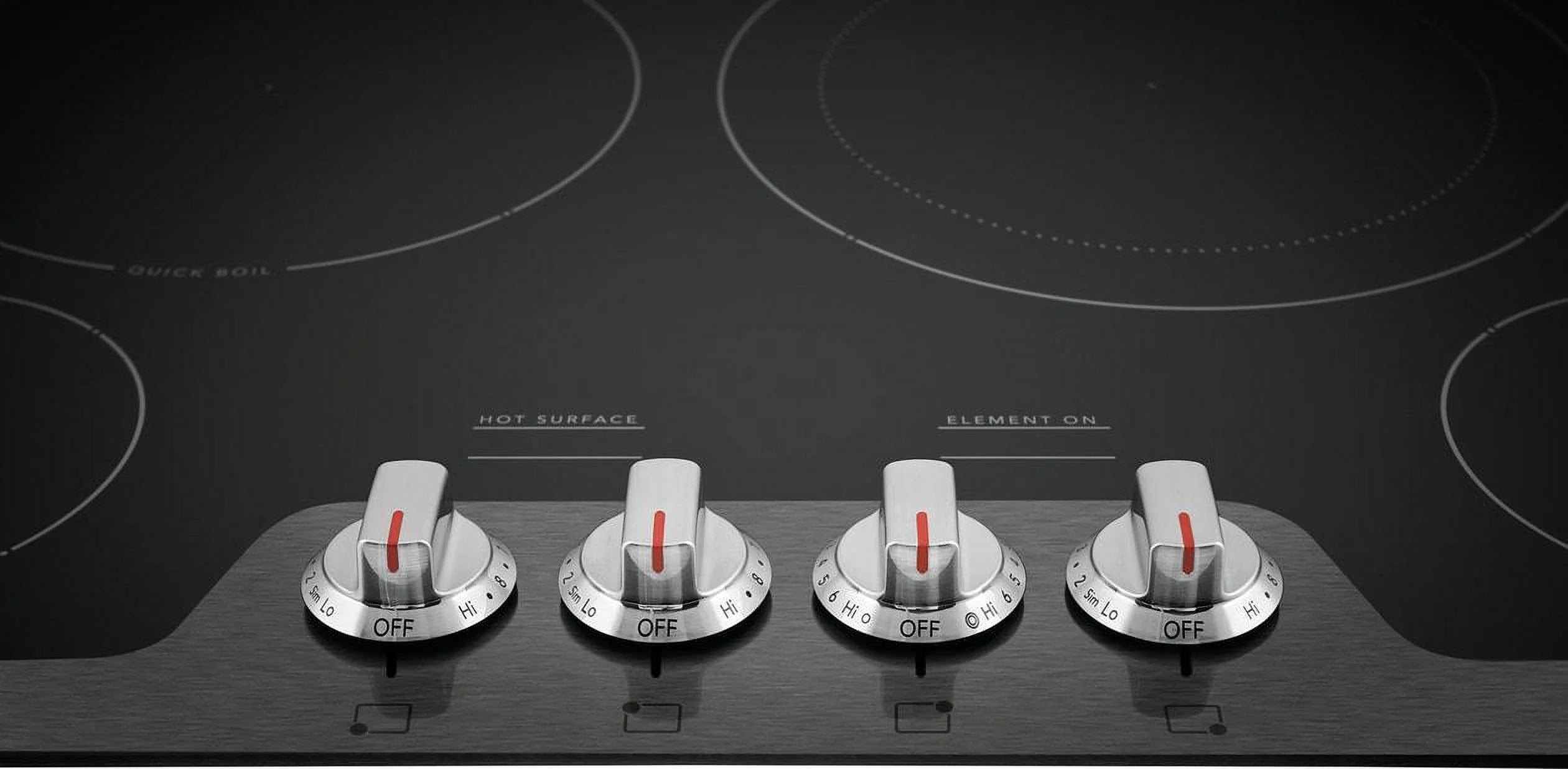 30 inch Stainless 4 Burner Electric Cooktop V48515