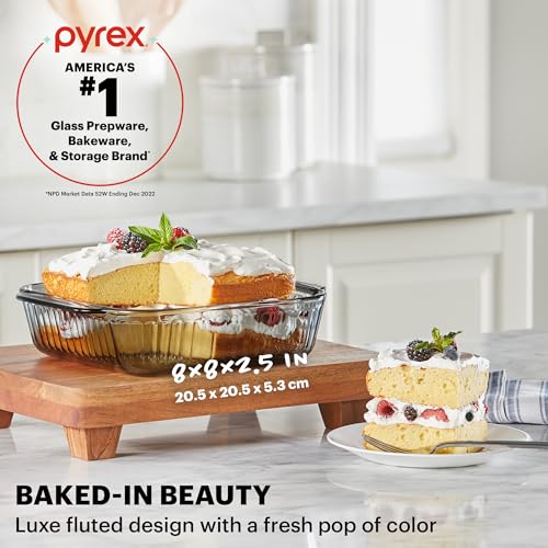 Tinted Glass Baking Dish with Lid, Oblong Casserole Pan I673070