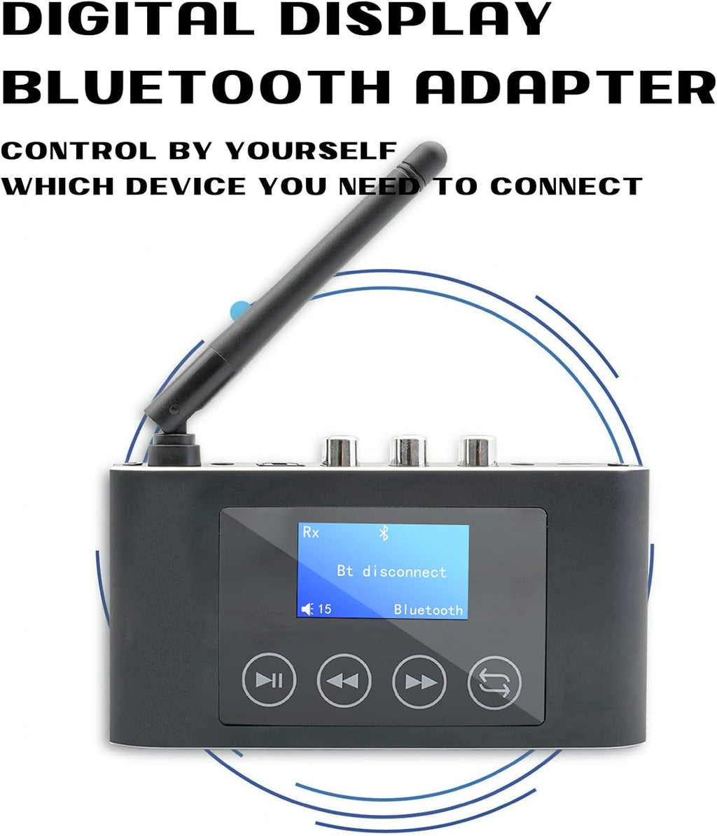 Bluetooth Transmitter Receiver for TV, Stereo Audio Adapter, Optical RCA AUX, 2 Pack N843