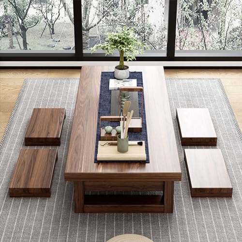 Japanese Floor Table Rectangular Tatami Low Table for Living Room I551