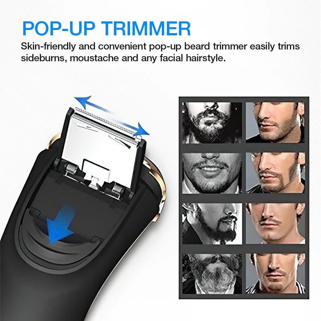 Electric Razor for Men, IPX7 Waterproof Wet and Dry Shaver with Beard Trimmer A275