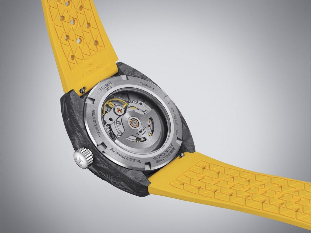 Unisex Automatic Watch with Forged Carbon Case and Rubber Strap G964727