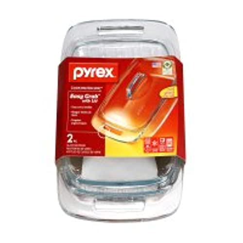 2-Qt Glass Casserole Dish with Lid, Tempered Glass Baking Dish with Large Handles O416053