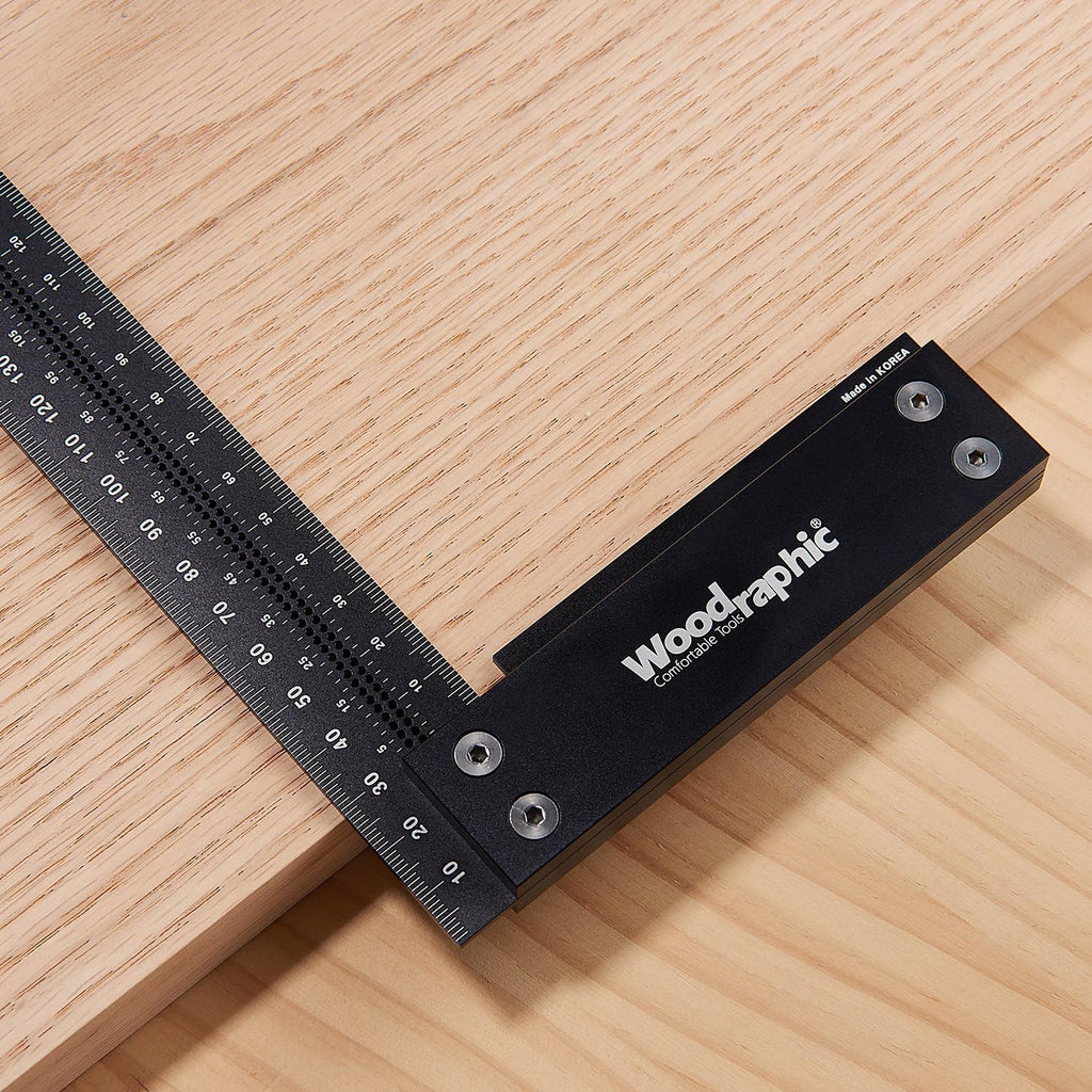 12-inch Precision Square Ruler for Woodworking Marking and Measuring R781715