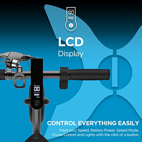 Electric Kick Scooter, 18 MPH, 18 Mile Range, LCD Display S242096