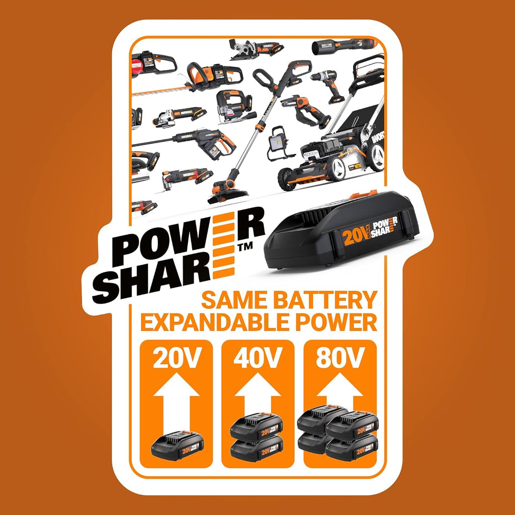 Cordless Shrub Trimmer with Battery and Charger U801