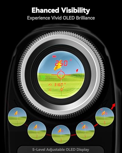 OLED Golf Rangefinder with Slope, 1200 Yards, 7X Magnification C1420