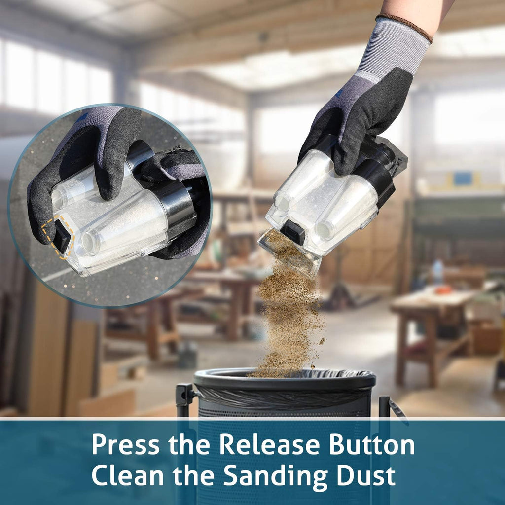 Orbital Sander 5-Inch with 12 Sanding Discs, 6 Speeds, Dust Collection J377668