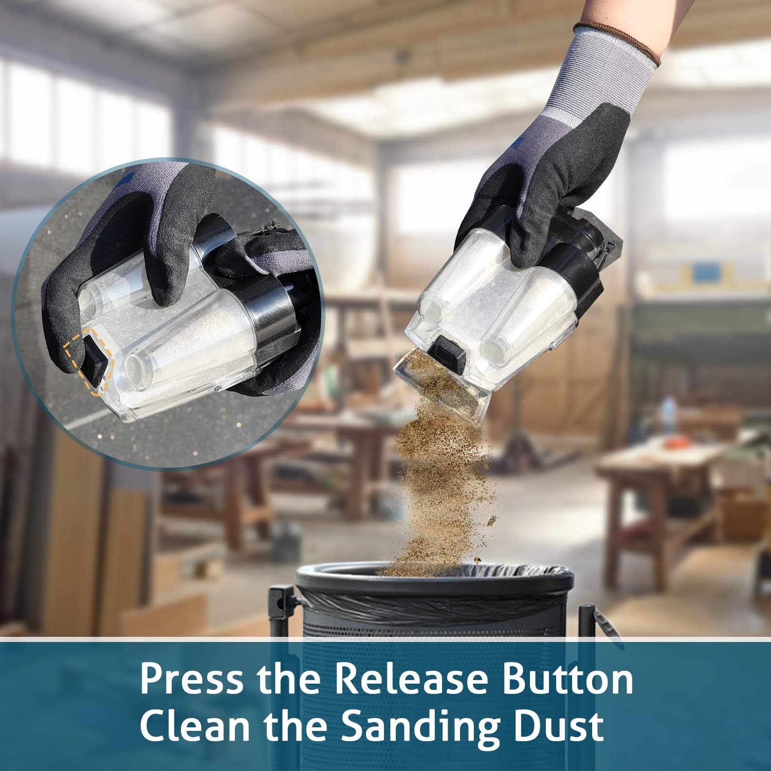 Orbital Sander 5-Inch with 12 Sanding Discs, 6 Speeds, Dust Collection J377668