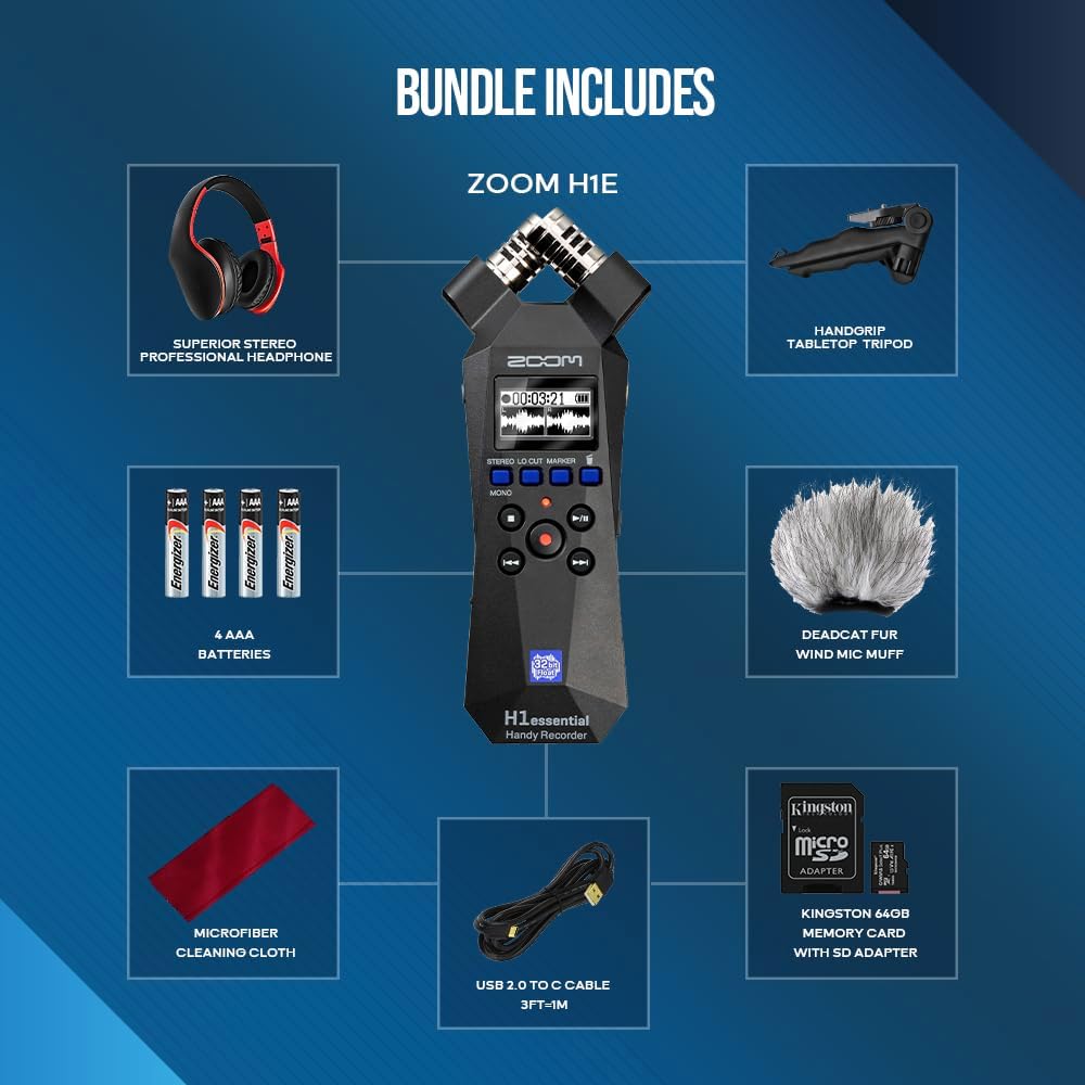 Portable Stereo Audio Recorder with X/Y Microphone A963951