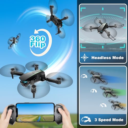 Foldable Drone with 1080P HD Camera, 2 Batteries and Carrying Case B5472