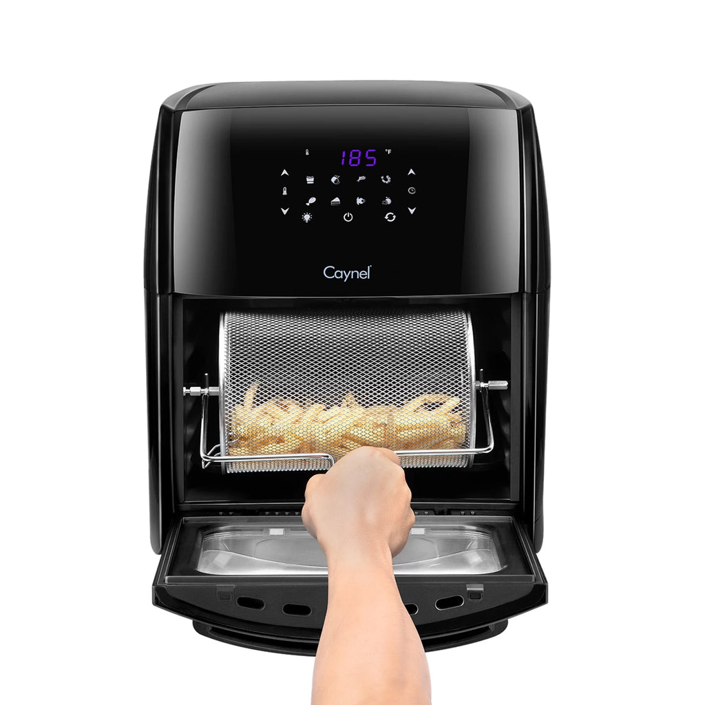 Digital Air Fryer Oven 12.7 Qt, Rotisserie, Dehydrator, Black Q182611