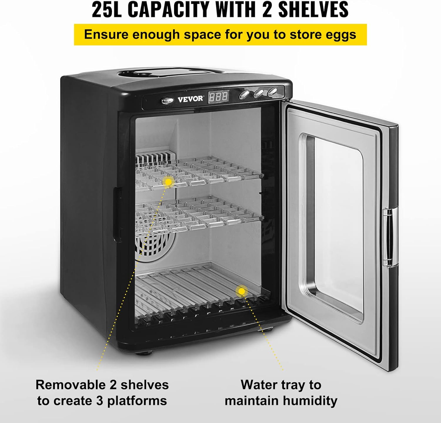 Reptile Incubator 25L Automatic Cooling and Heating for Egg Breeding E505