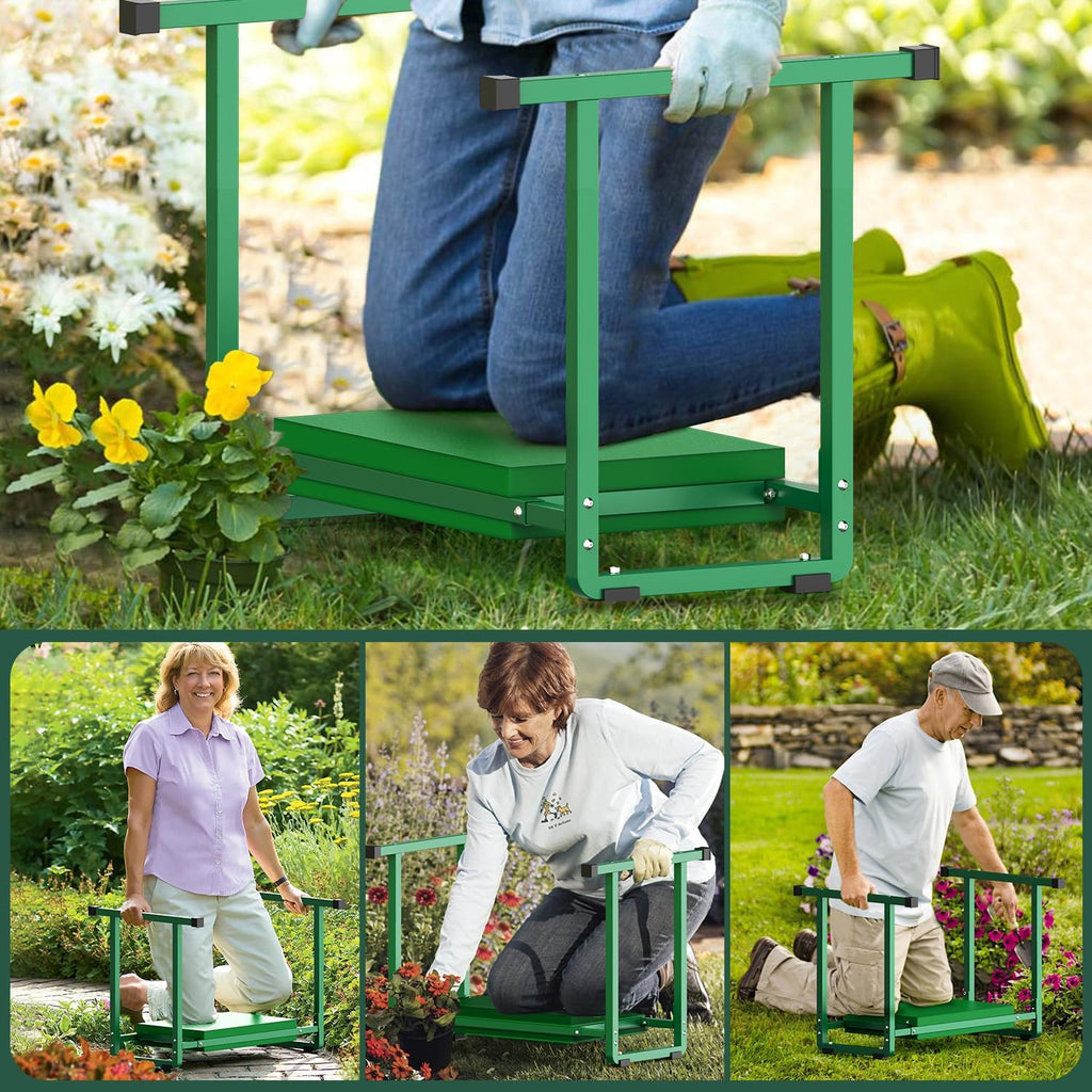 Garden Kneeler and Seat with Handle, Heavy Duty Gardening Stool W895
