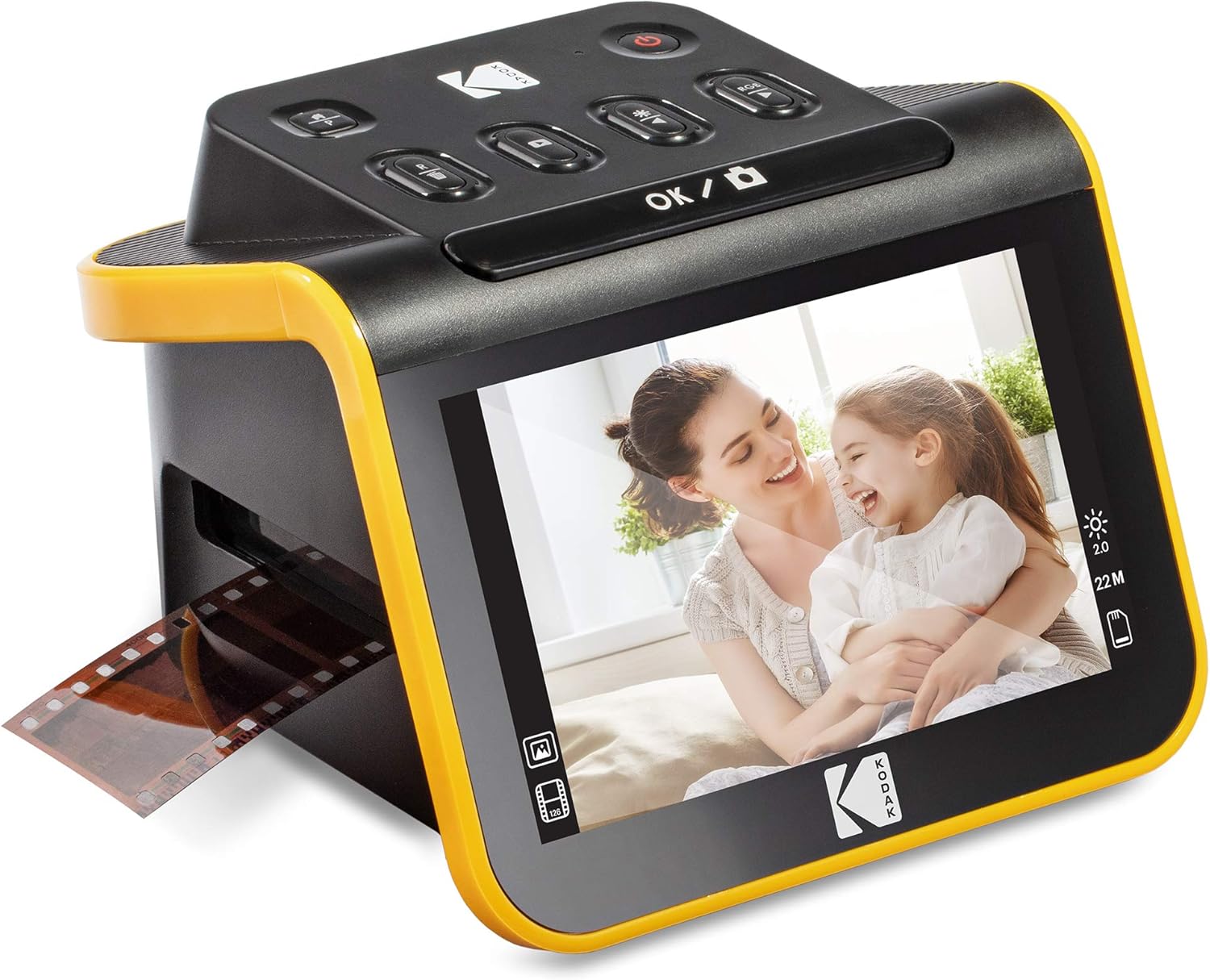 KODAK Slide N SCAN Film and Slide Scanner with Large 5&rdquo; LCD Screen, Convert Color & B&W Negatives & Slides 35mm, 126, 110 Film Negatives & Slides to High Resolution 22MP JPEG Digital Photos