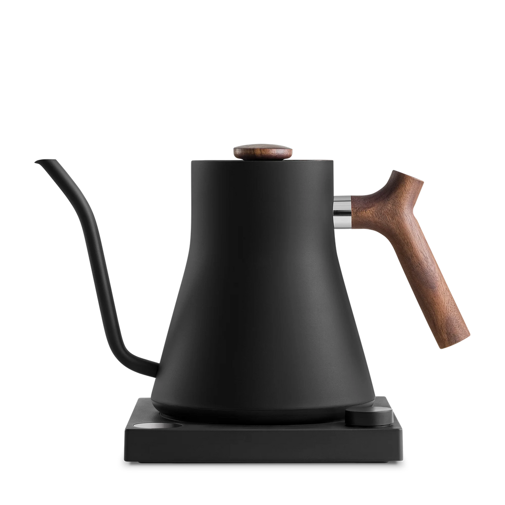 Fellow Stagg EKG 0.9L 120V Electric Pour Over Kettle, Matte Black with Walnut Handle