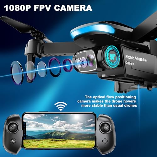 Foldable Drone with 1080P HD Camera, 2 Batteries and Carrying Case B5472