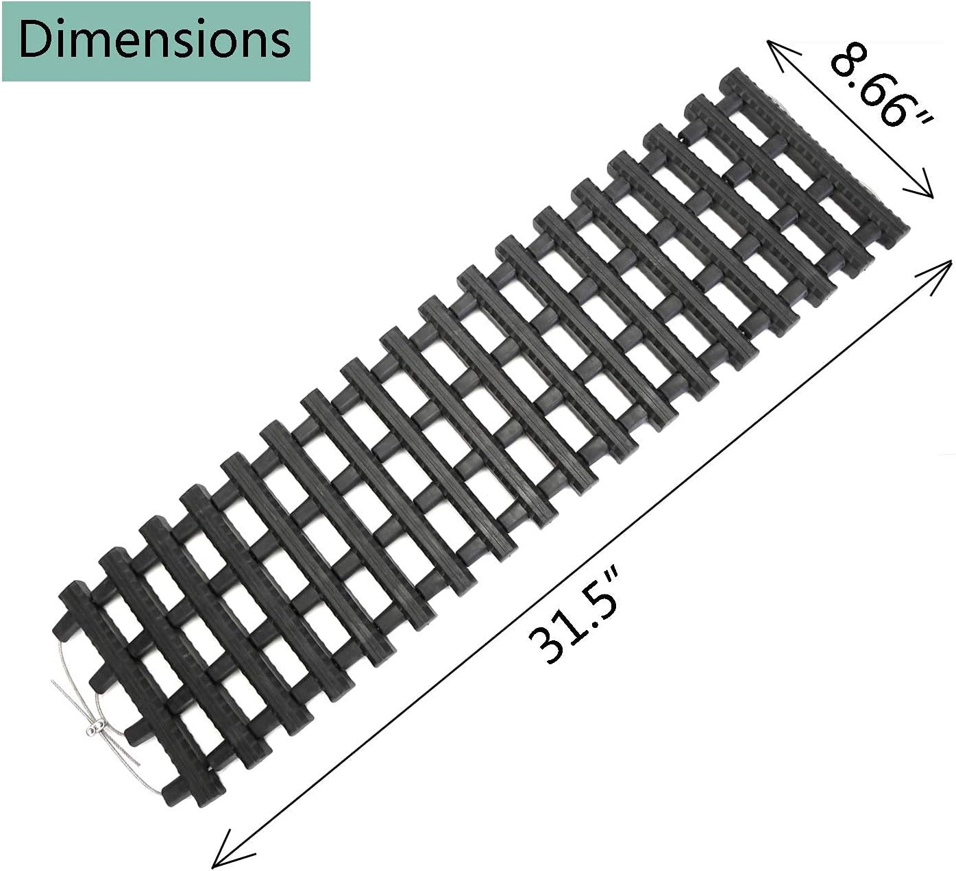 Portable Tire Traction Mats 33-Inch for Car Truck Snow Ice Mud Sand O82204