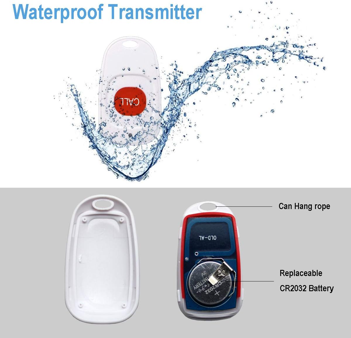 Wireless Life Alert System for Seniors with Panic Buttons and Necklace E890696