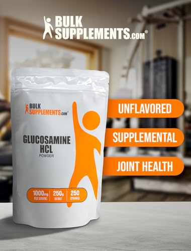 Glucosamine HCl Powder, 1000mg per Serving, Gluten Free, 500g G810
