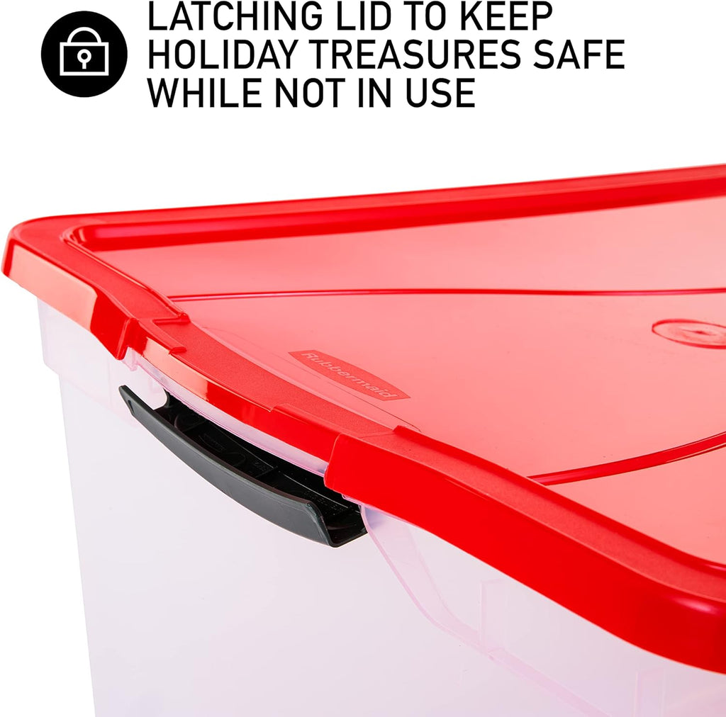 Clear 71 QT Stackable Storage Containers with Latching Lids, Pack of 4 I15320