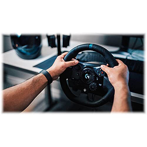 Racing Wheel and Pedals with Force Feedback, Gaming Steering Wheel for PS5, PS4, PC, Mac, Black W946