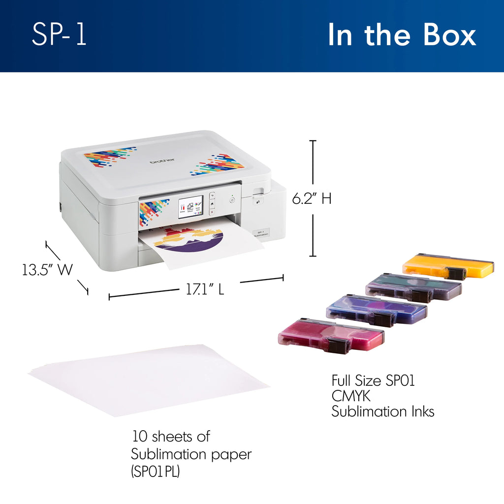 Sublimation Printer and 4-Color Ink Cartridge Set X13375