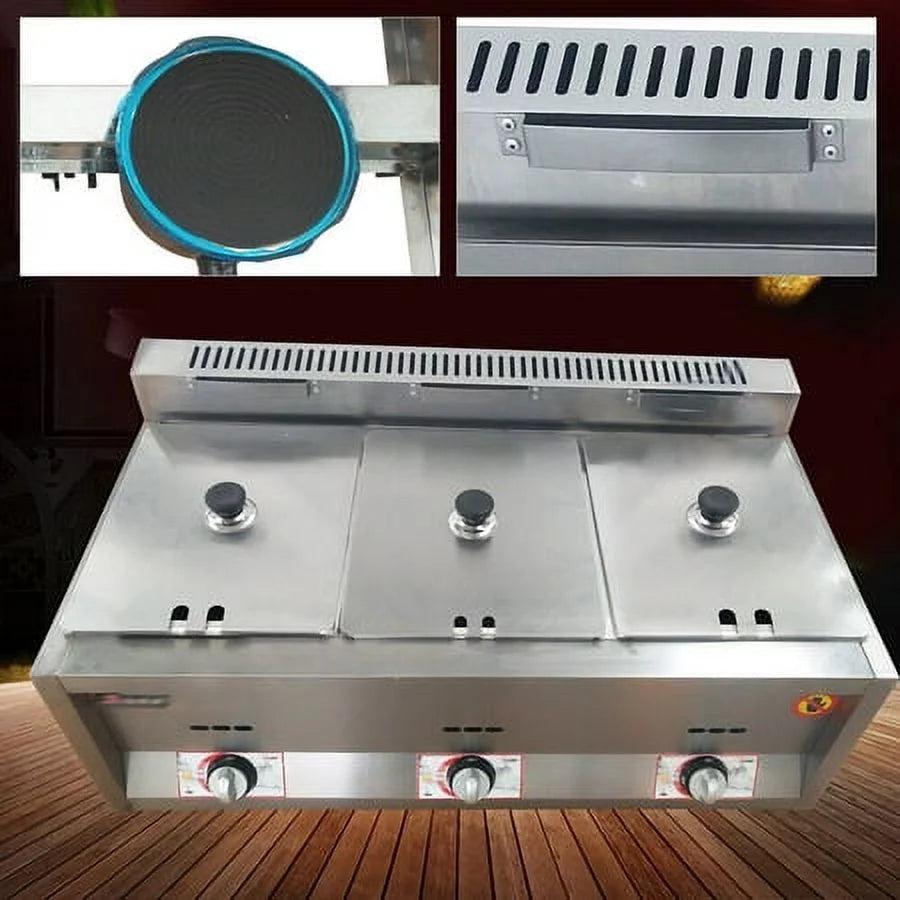 Commercial Propane Deep Fryer Countertop 18L Gas Fryer X3989