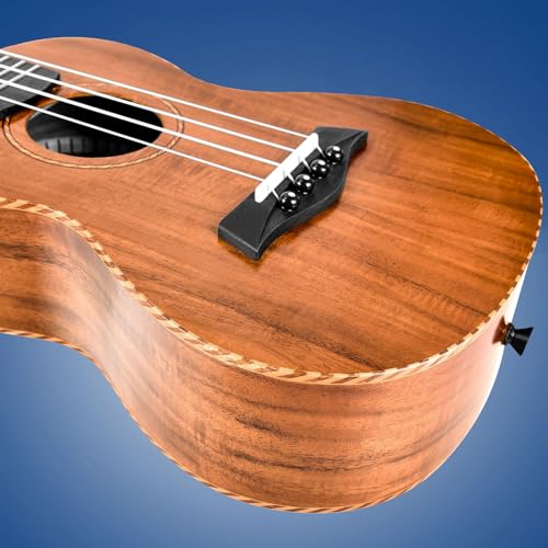 Concert Ukulele 23 Inch Koa Wood with Gig Bag and Strap L487