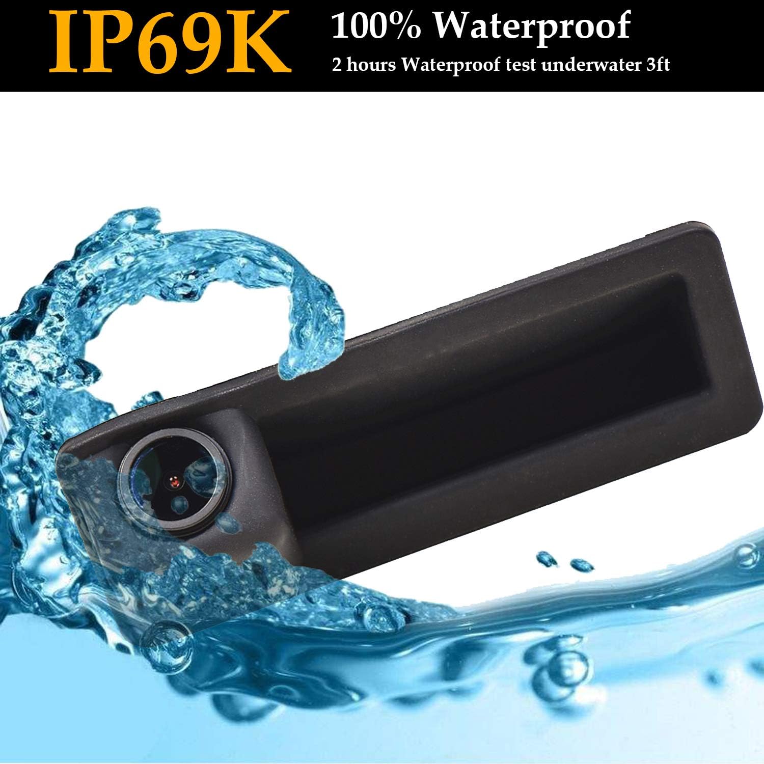 Rear View Backup Camera with Night Vision, IP68 Waterproof N733490