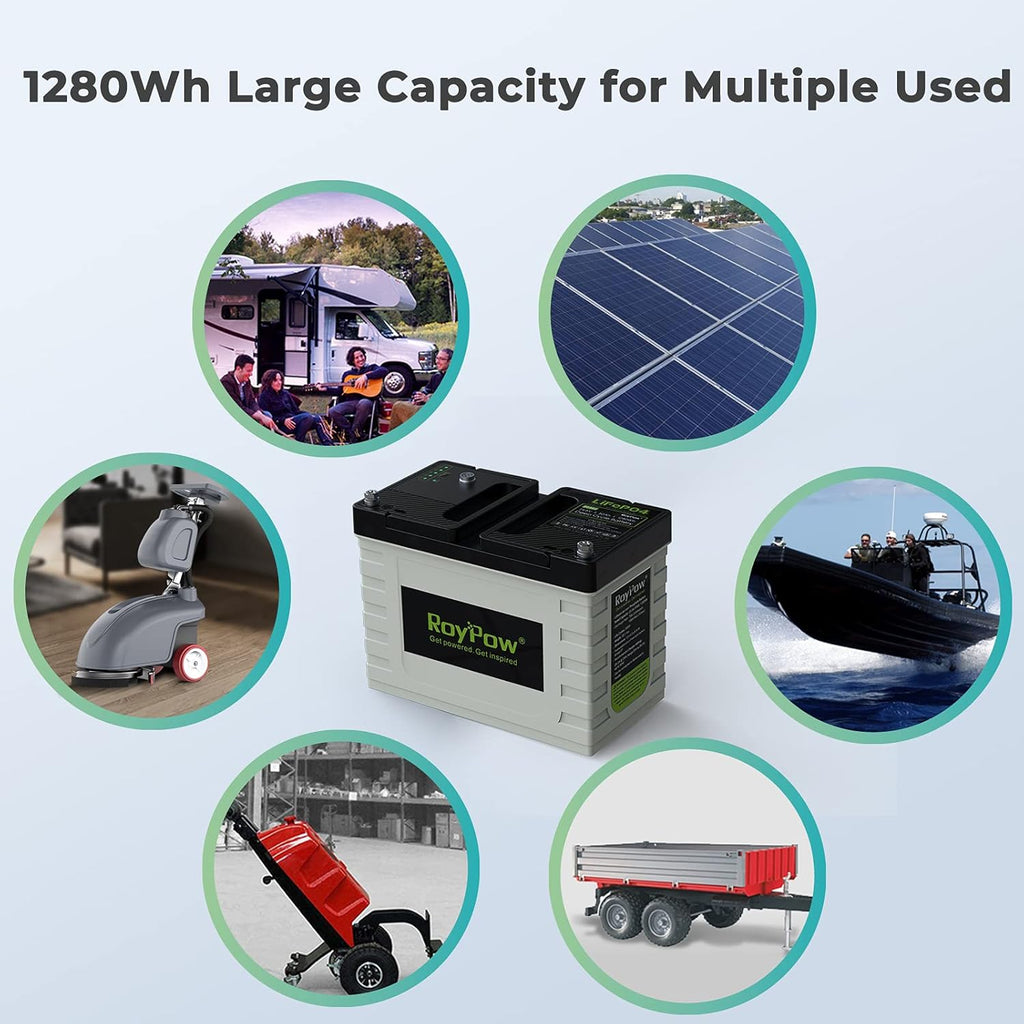 24V 50Ah Lithium Iron Phosphate Battery Rechargeable LiFePO4 Battery Pack D377794