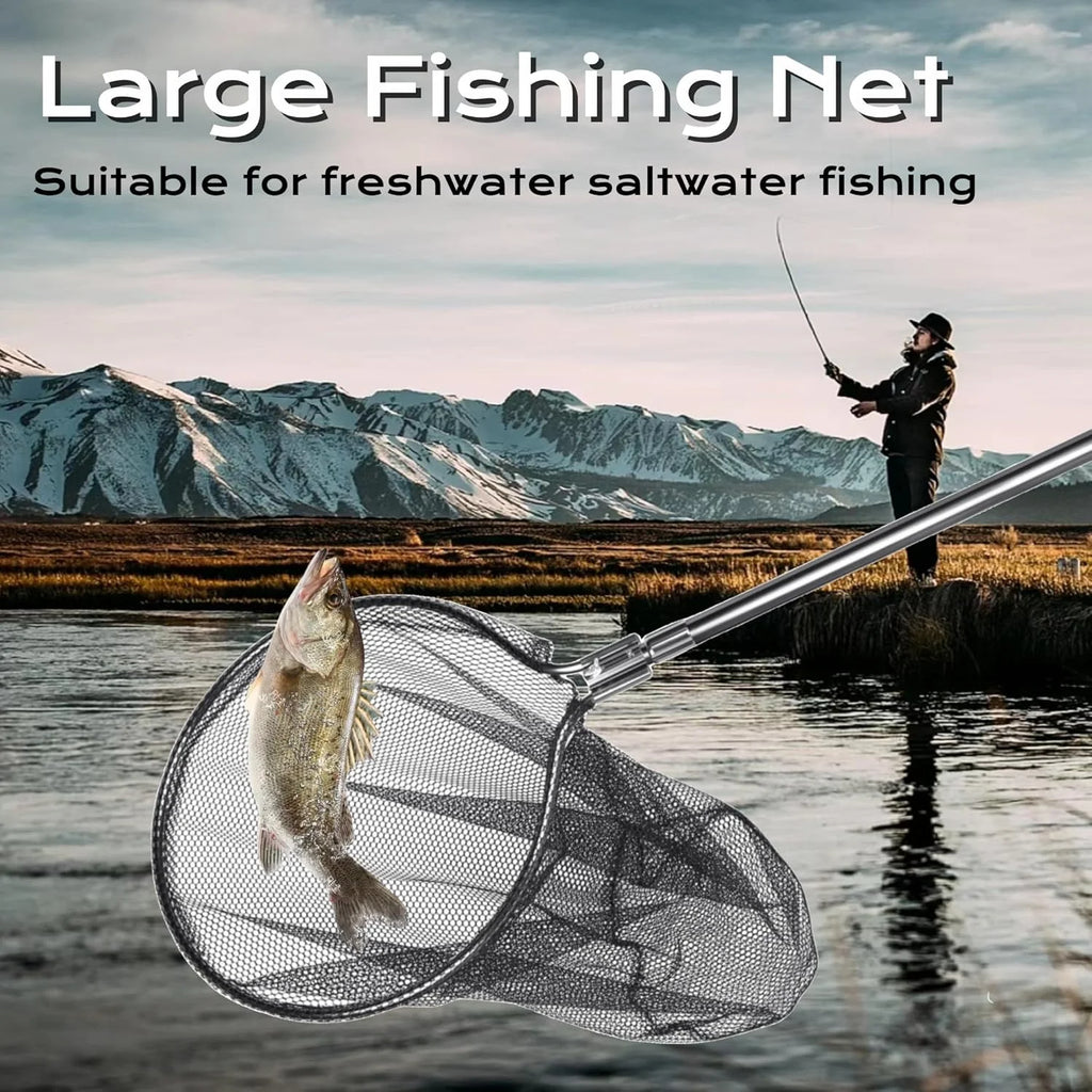 Fishing Net with Telescoping Handle, 20 Inch Net Opening L1411
