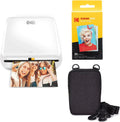 Kodak Step Mobile Instant Photo Printer Go Bundle(White) for iOS & Android
