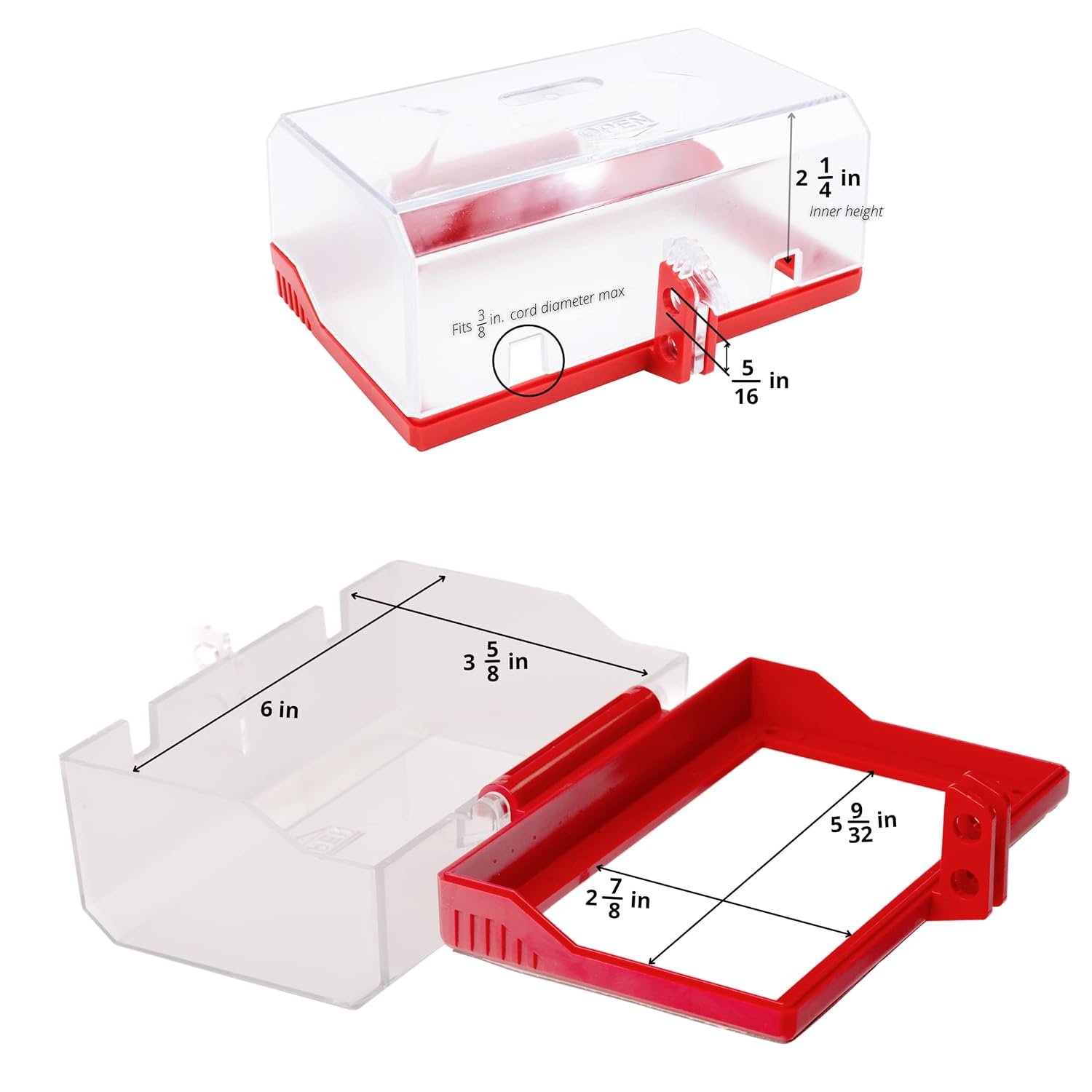 Emergency Stop Button Lockout, Rectangular, Transparent Cover, Pack of 2 F21861